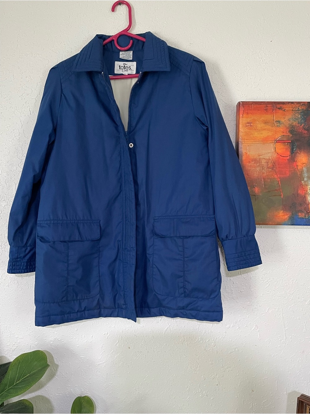 totes Women's Dark Blue Packable Trench Coat